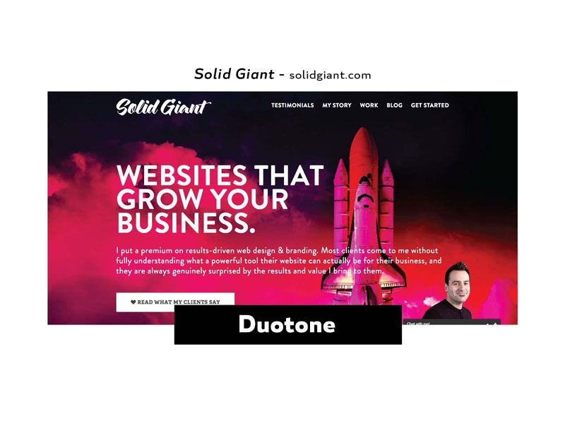 Ten Web Design Trends Worth Keeping or Ditching image 2016 Design Trends - Duotone