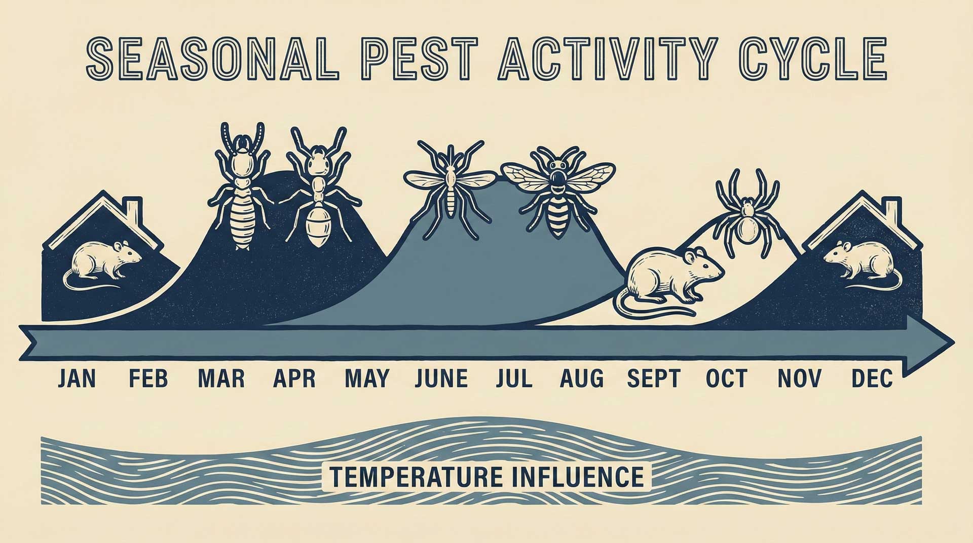 Essential Seasonal Marketing for Pest Control Growth image Seasonal Pest Activity Cycle