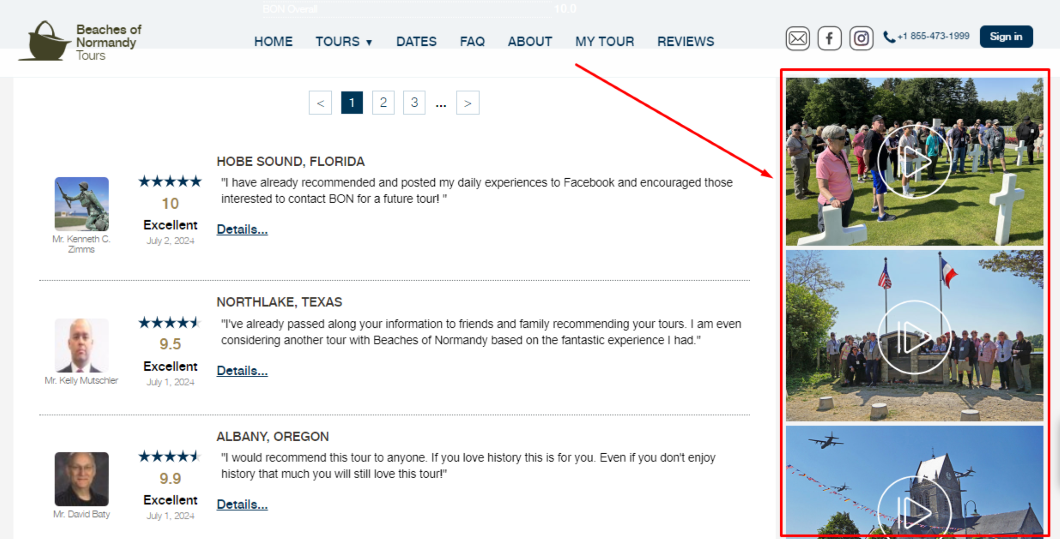 Video Testimonials That Maximize Customer Trust image Beaches of Normandy Video Reviews