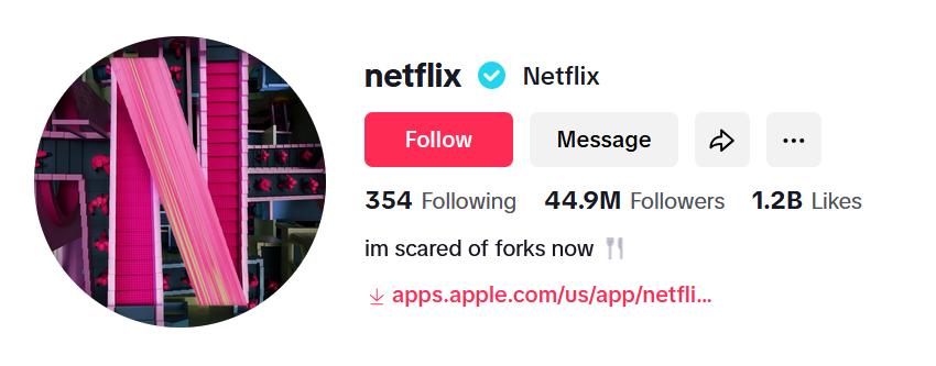 Screenshot of Netflix