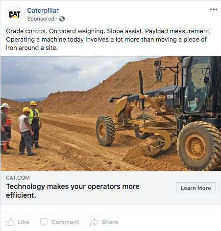 Social Ad On Facebook By Caterpillar Social Ad On Facebook By Caterpillar