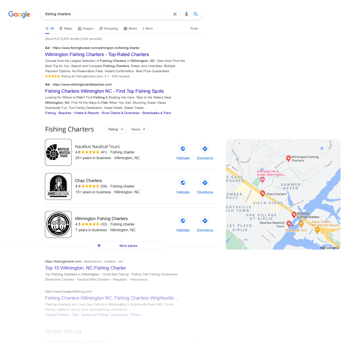 google page fishing charters partial