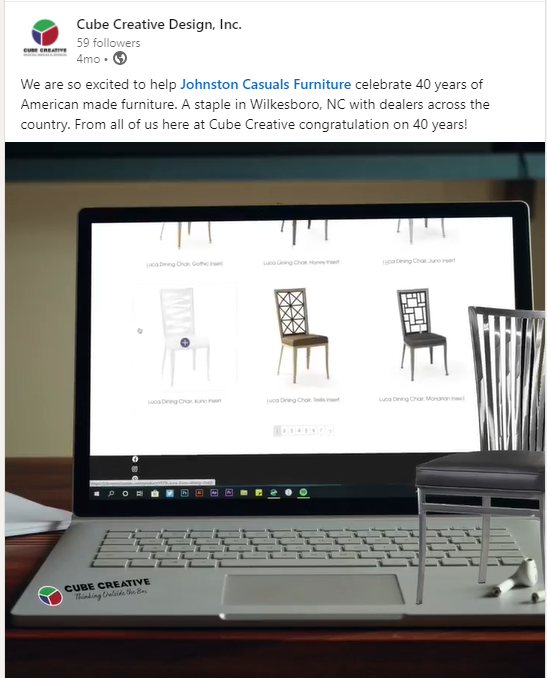 Cube Creative Design LinkedIn Johnston Casuals